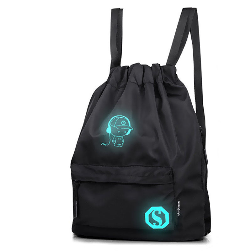 Drawstring Backpack Nylon Backpack Drawstring Bag Digital Print School Bag