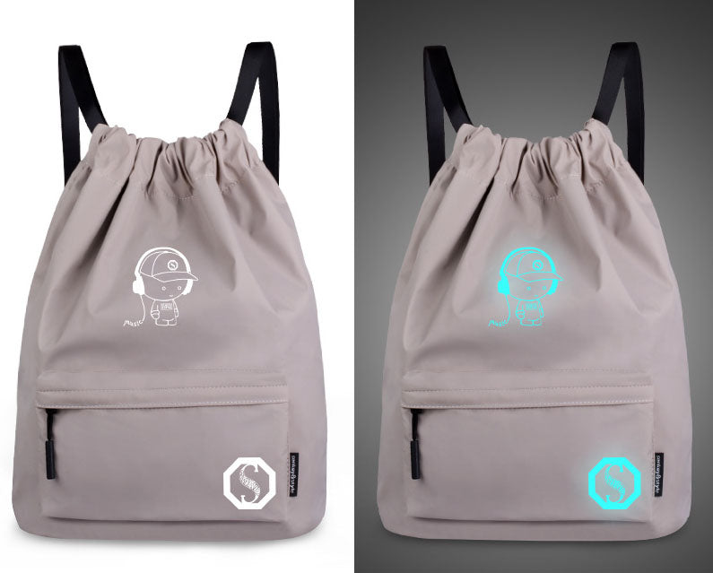 Drawstring Backpack Nylon Backpack Drawstring Bag Digital Print School Bag